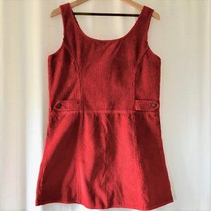 Vintage French Corduroy Jumper Dress